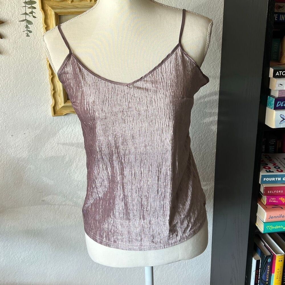 Danskin Size Small Light purple Velour Spaghetti strapless Blouse